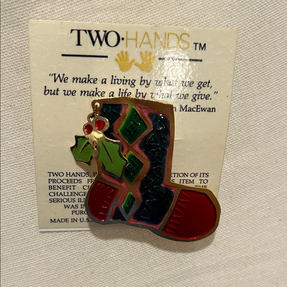 Colorful Christmas Stocking Pin